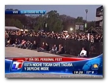 Transmisi�n de TN Previo al Show en Bs.As.